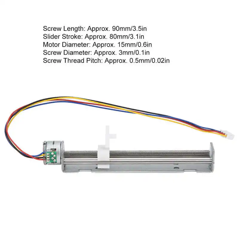 28209;Phase 48209;Wire Stepper Motor Screw Slide Table M3 Nut 48209;9V Drive Voltage 18° Step Angle for DIY Small Slider/Project/Measurement Equipment/Laser Printer Stepper Motor Screw 28209;Phase 48209;Wire Stepper Motor Screw Slide Table M3 Nut 48209;9V Drive Voltage 18° Step Angle for DIY Small Slider/Project/Measurement Equipment/Laser Printer Stepper Motor Screw