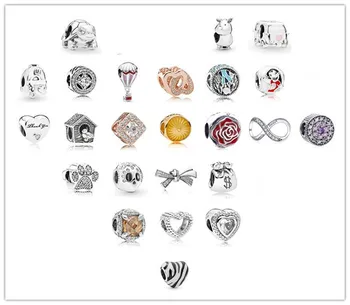 

925 Sterling Silver Ocean Life With Fish Shell And Plant Bead Charm Fit Women Pandora Bracelet & Necklace Diy Jewelry