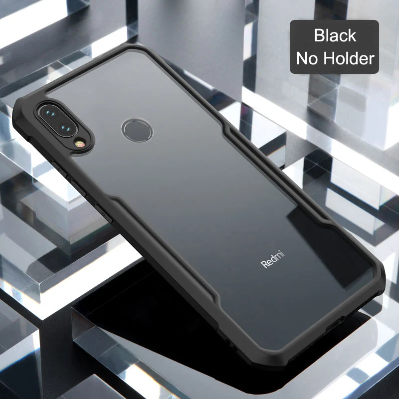 Чехол для телефона Xiaomi Redmi Note 7 7Pro чехол-кольцо Защитная крышка прозрачный противоударный бампер Beetle мобильный корпус Xundd - Цвет: Black Color
