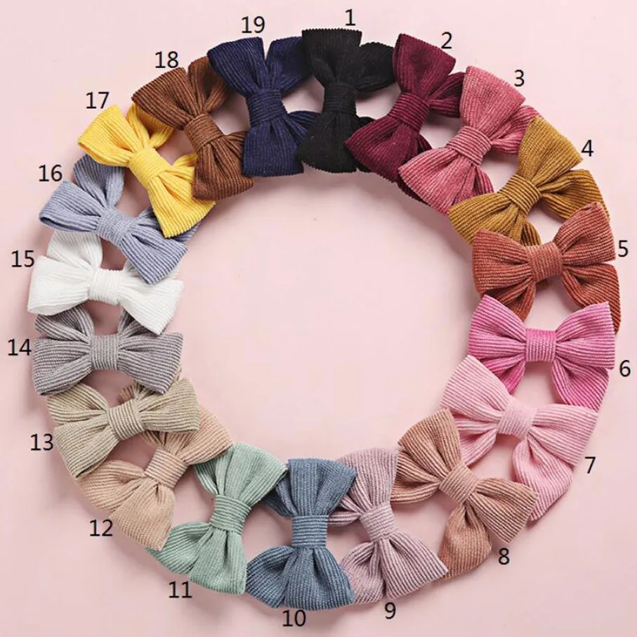 24Pcs/Lot, Wholesale Fabric Knot Bow Baby Hair Clips Sets,Girls Fabric