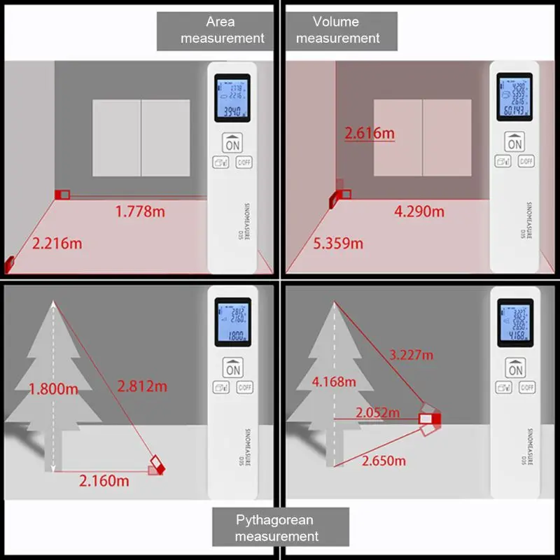 Portable Laser Rangefinder Digital Distance Meter 30M Range Finder Pocket Size Portable Laser Rangefinder Digital Distance Meter 30M Range Finder Pocket Size