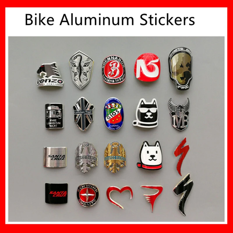 Bike Head Badge Aluminum Decals Stickers For MTB BMX Folding Bicycle