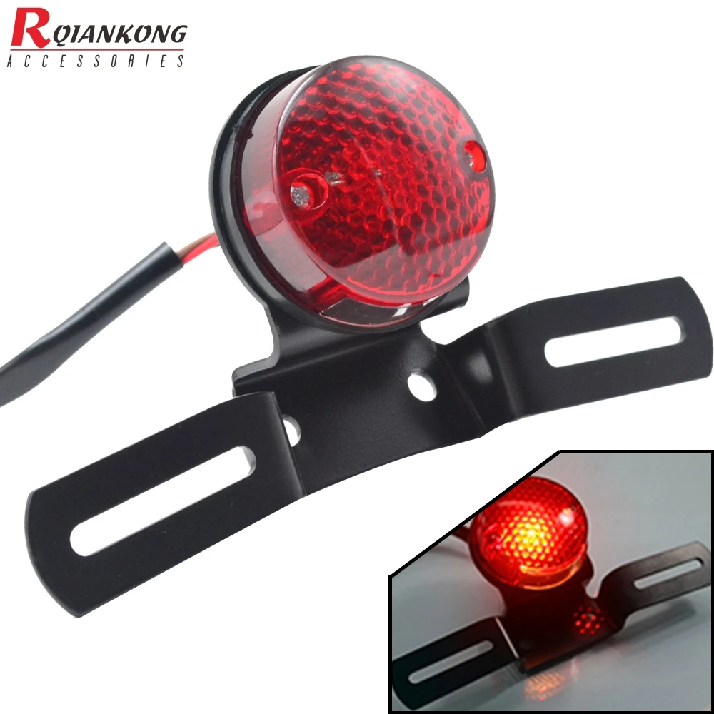 

Motorcycle Tail Rear Light Bulb Red LED Cafe Racer Turn Signal Lights Motorbike For Kawasaki ZX 6R 9R ZR7S ZX900 ZZR600 Z900