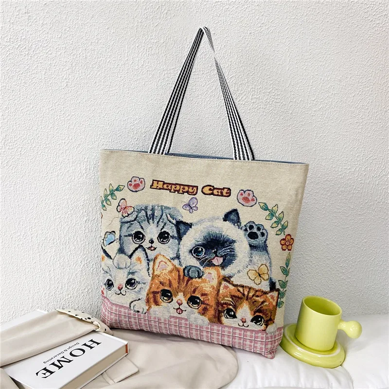 Fashion Folding Women Big Size Handbag Tote Ladies Casual Flower Printing Canvas Graffiti Shoulder Bag Beach Bolsa Feminina