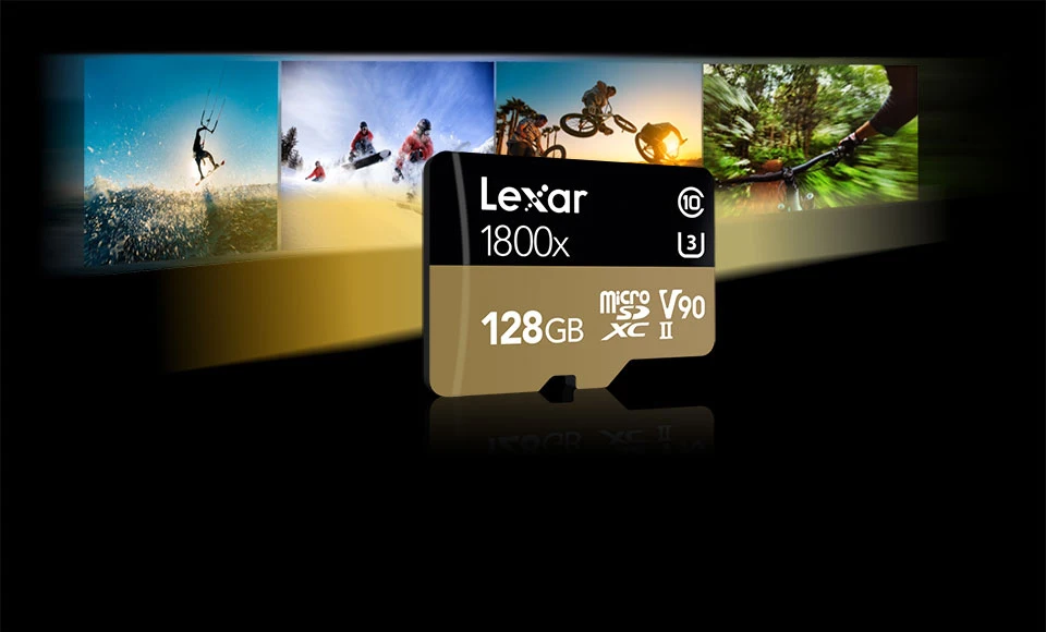 Lexar Профессиональный 1800x microSDXC UHS-II Micro sd-карты объемом 64 Гб оперативной памяти, 32 Гб встроенной памяти до 270 МБ/с. V90 U3 карту памяти SD класса 10 Флэш-Памяти TF карты