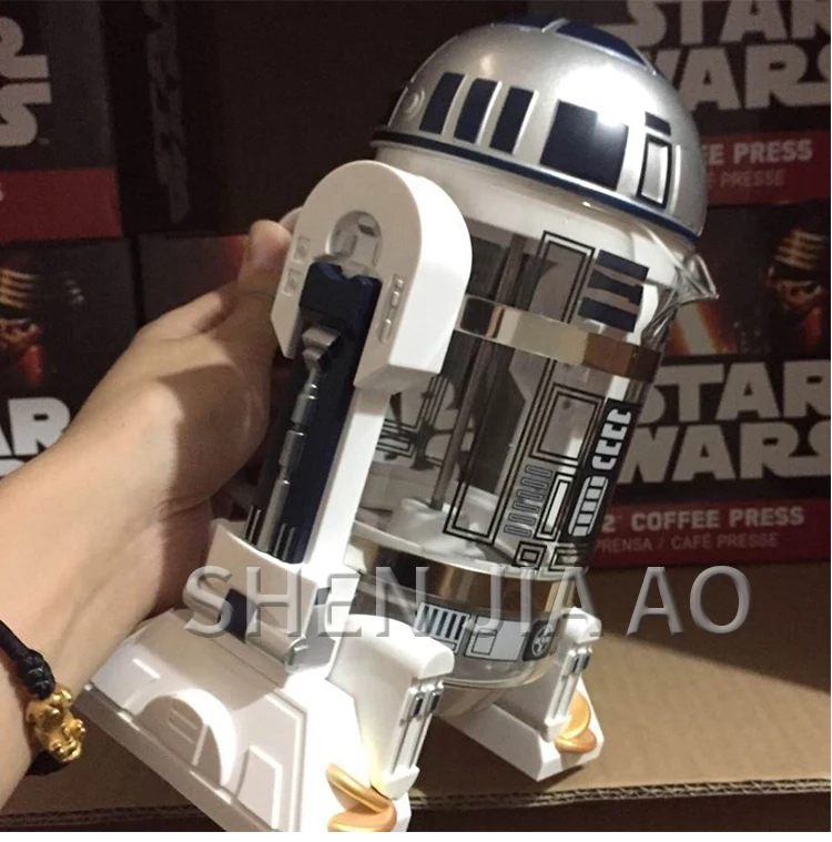 R2D2 Робот мини бытовой ручной кофе горшок кофе изоляция горшок мокко метод давление горшок