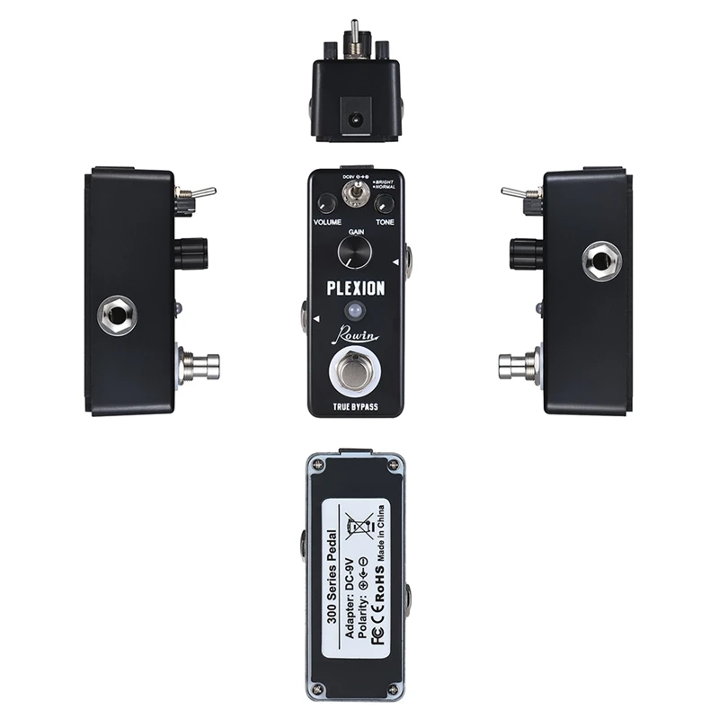 Прямая поставка-Rowin Plexion Distortion педаль для гитары и бас с ярким и нормальным режимом True Bypass