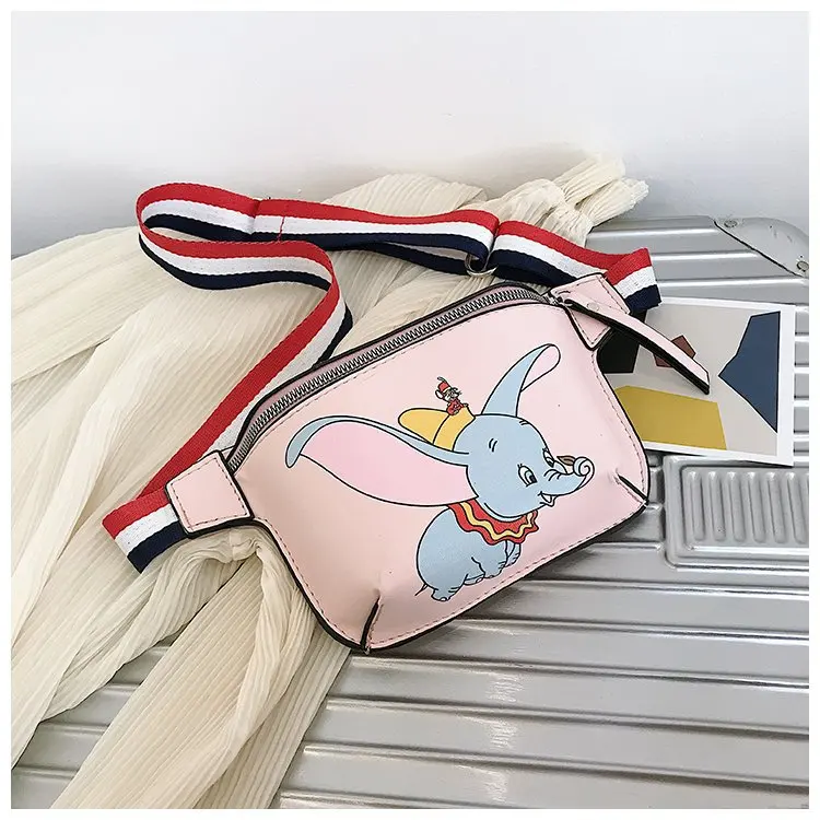 Disney Dumbo женская сумка-мессенджер Наплечная Сумка с мультяшным нагрудным чехлом Женская поясная сумка для девочек нагрудная сумка для мобильного телефона кошелек для монет - Цвет: 5