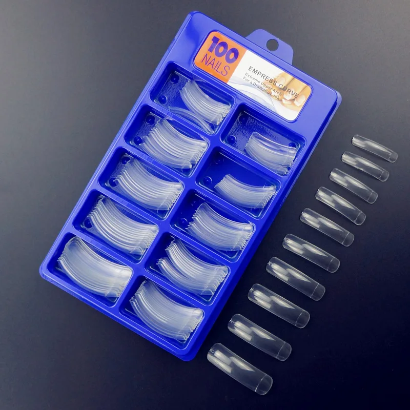 

3 Colors (Clear/White.Natural ) False Tip Faux Nails 100pcs/box Ultra-long Half-Cover Nail Tip False Fake Salon Artificial False