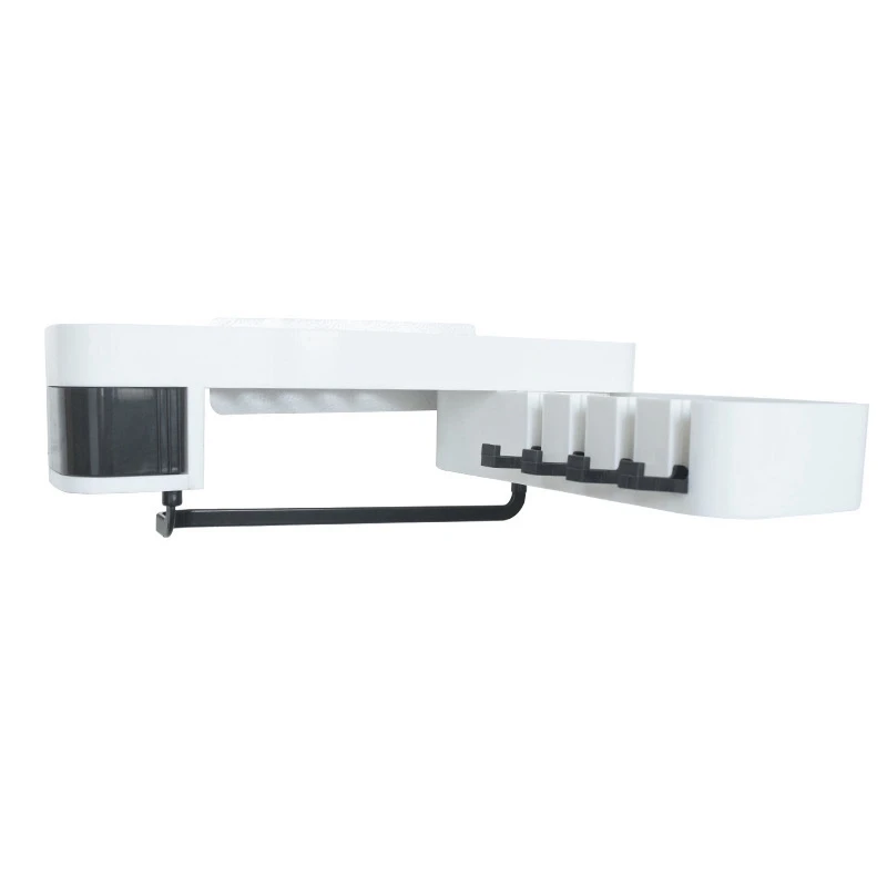 

Rotate Storage Holders Spice Rack Bathroom Organizer with 4x Hook Wall the Goods for Kitchen Storage Shelf