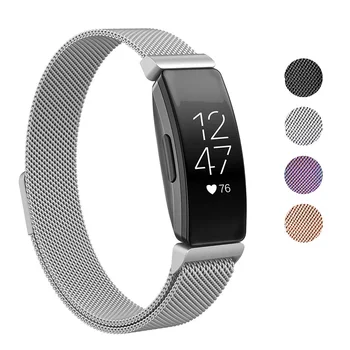 

For Fitbit Inspire HR / ace2 Replacement Milanese Loop Magnetic Stainless Steel Strap Bracelet Belt Metal Strap Magnetic Belt