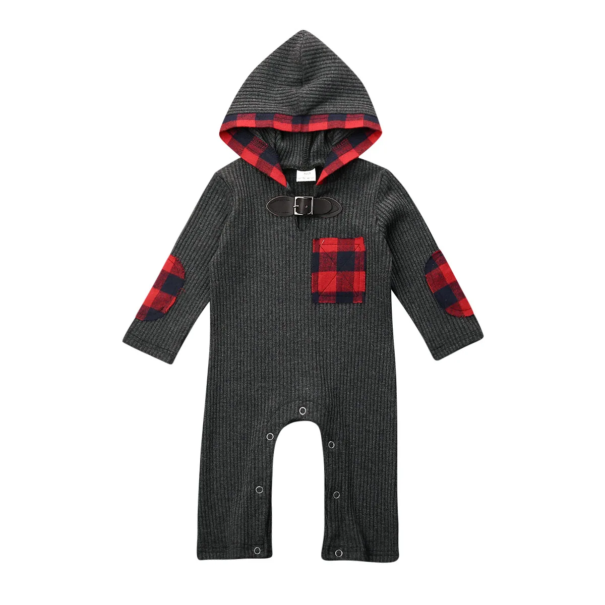 Emmababy; детский однотонный комбинезон; одежда с капюшоном; сезон весна-осень; вязаный хлопковый комбинезон для новорожденных; комбинезон для маленьких девочек и мальчиков; одежда в рубчик