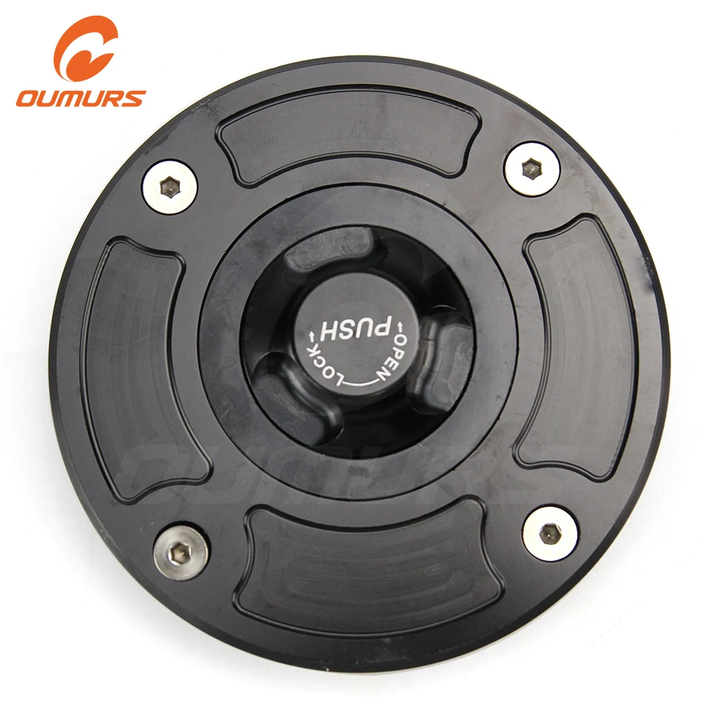 

OUMURS Motorcycle CNC Tank Fuel Gas Cap Black For SUZUKI GSF1200 600F GSXR600 750 1000 SV650 TL1000S R KATANA 600 750 GSF1200