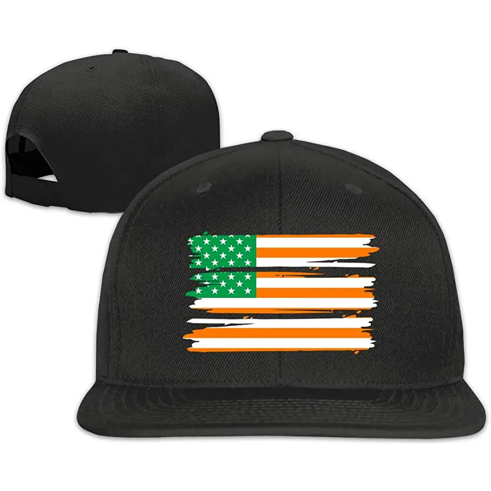 Мужские/женские бейсболки с ирландским флагом США, бейсболки с плоским козырьком для взрослых