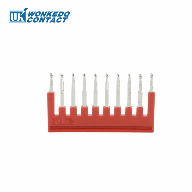 Description Picture 2 of item1Pc FBS 10-3.5 Wiring Jumper 3/5/10 Pin PT1.5 TW/QU 1.5mm Connector DIN Rail Terminal Block Accessories Plug-in Bridge FBS10-3.5