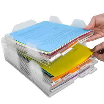 

Transparent Storage Box Document Paper Case File Box Holder Desktop Organizer