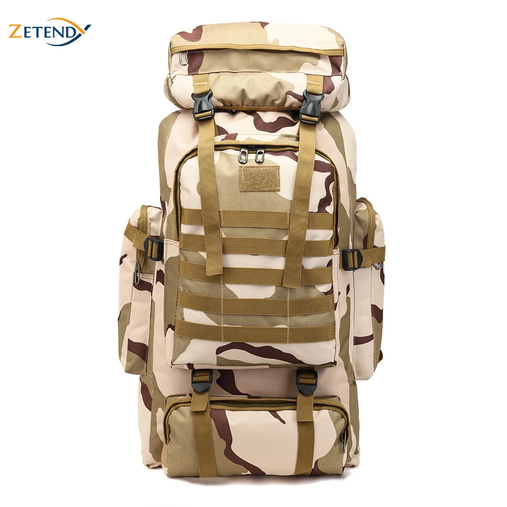 Plateau Camouflage Открытый Камуфляж Оксфорд рюкзак большой емкости 80L Путешествия Duffle Пешие прогулки военные сумки внутренний слот карман Weekender Повседневная - Цвет: Plateau Camouflage