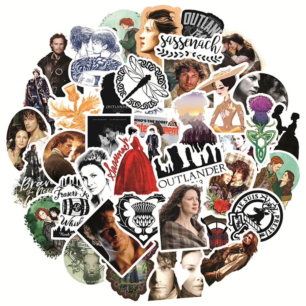 10/30/50PCS Classic TV Show Outlander Waterproof Stickers Travel Luggage Guitar Fridge Laptop Cool Sticker Decal Kid Toys Gift