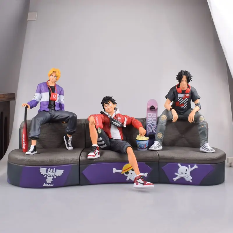 Аниме One Piece Monkey D Luffy Portgas Ace Sabo ПВХ экшн-фигурка Коллекционная модель Кукла 17 ~ 24 см |