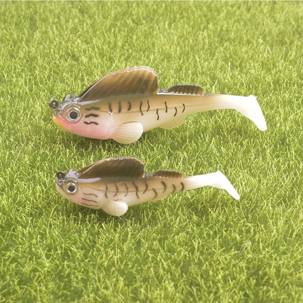 5 Leurres Souples Pêche - 8 Cm / 12.5 G - Caoutchouc - Paddle Tail Jig - Neuf