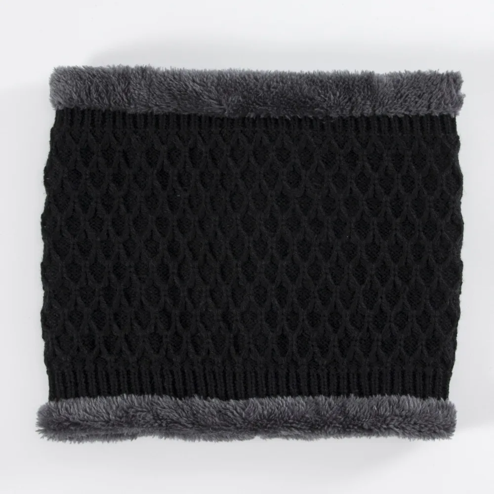 Зимние шапки для мужчин и женщин с меховым помпоном Skullies Beanies, шерстяные утолщенные эластичные ветрозащитные вязаные шапки для улицы с шарфом