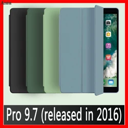 Funda de silicona suave para iPad Pro DE 2016 pulgadas, carcasa fina de cuero PU + TPU, para a1673'1674a1675 de Apple, 9,7