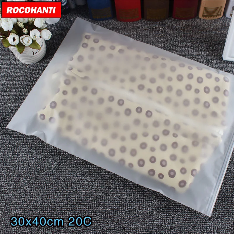 

100x Custom design frosted ziplock bag for clothes packaging resealable