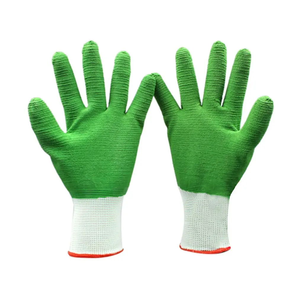 

Durable Latex Rubber Full Finger Labor Work Gloves Non-Slip Wear Resistant Acid Resistant Safety Gloves for Industrial Work