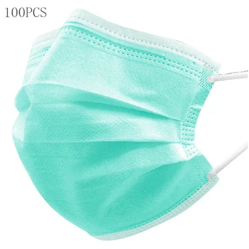 

50/100PCS Child 3 Layers Dustproof Facial Protective Cover Masks Anti-Dust Anti-Fog Disposable Printing Earloop Face Mouth Masks