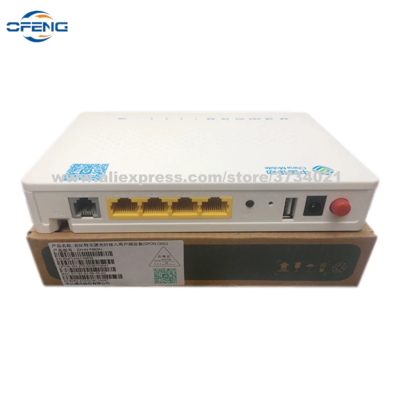ZTE GPON ONT ZXA10 F663N FTTH ONU с 1GE + 3FE Ethernet портом английская прошивка Волоконно Оптический