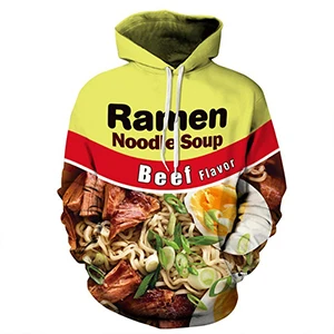 color 4 I2u унисекс 3D Ramen noodle soup толстовка с капюшоном с 3d принтом пуловер повседневные топы с карманами для взрослых - Цвет: color 4