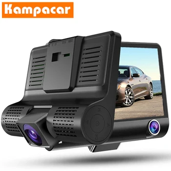 

Kampacar Car MIni DVR Dash Cam Auto Cameras 3 Lens Car Dvrs With Two Camera Rear And Front View Mirror Video Recorder HD 1080P