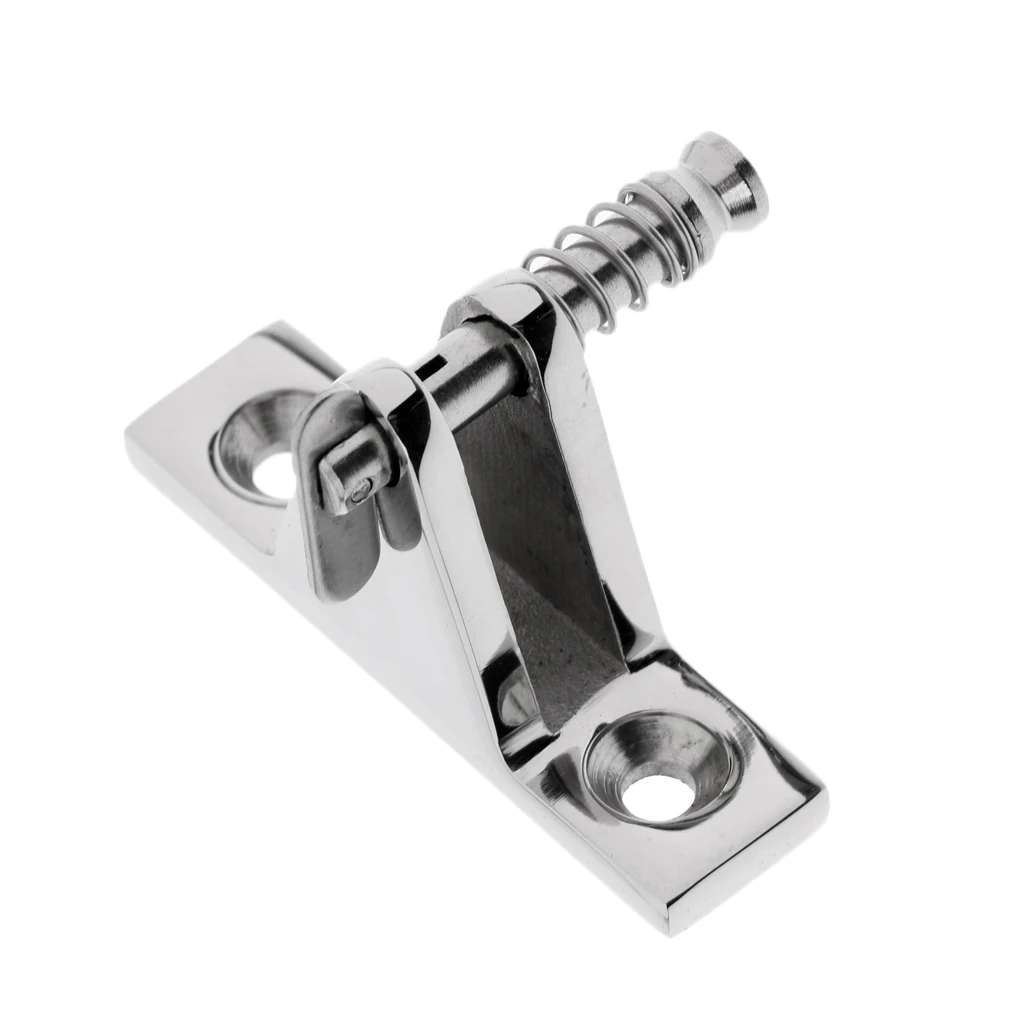 Marine Depot Top 316 Stainless Steel Deck Hinge 90 Degree with Pin - Heavy Duty Boat Bimini Fittings Hardware
