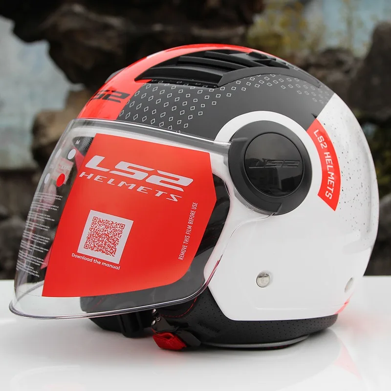 

LS2 Motorcycle Helmet Men And Women Half Helmet Summer Sun-resistant E-Bike Retro Cool Safety Helmet Four Seasons Of562