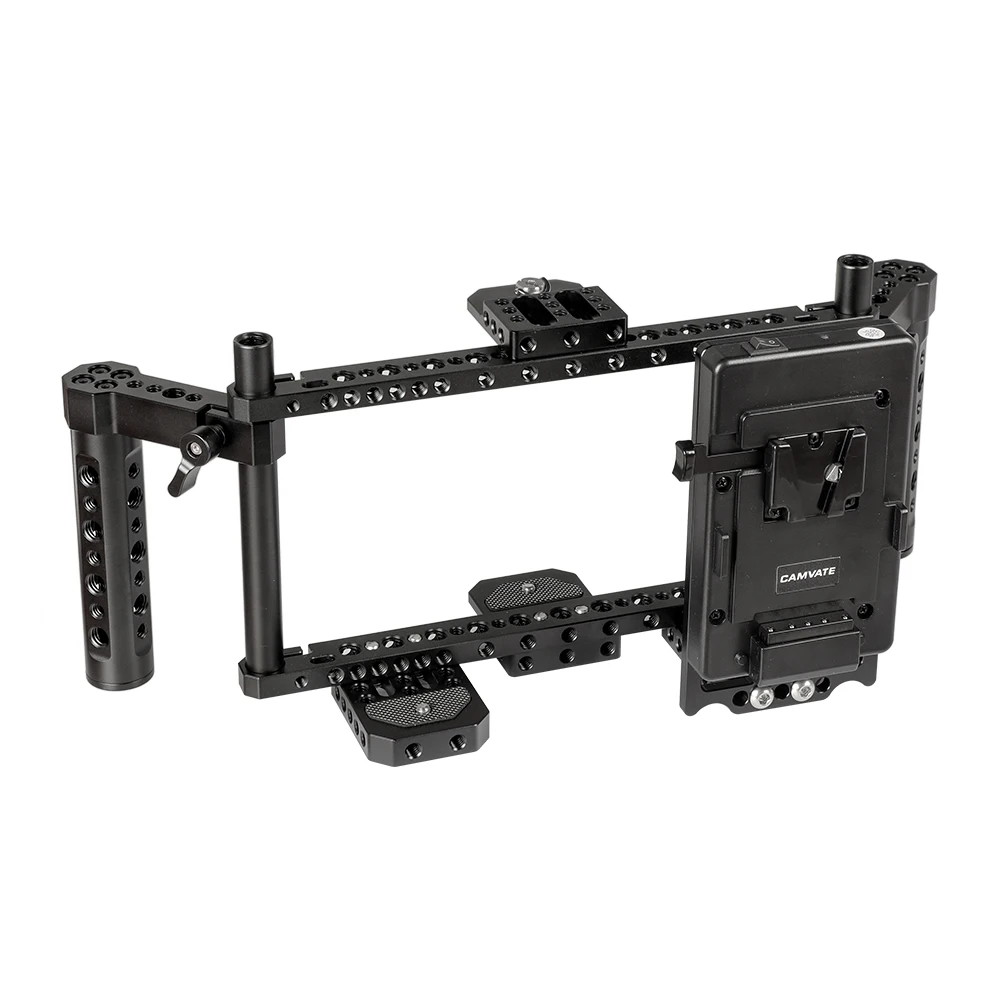 Lidar com v Fonte de Alimentação Rig com Duplo Hdrig Ajustável Câmera Polegada Monitor Gaiola Queijo Splitter Baseplate Fotografia Acessórios 7 - Image 3