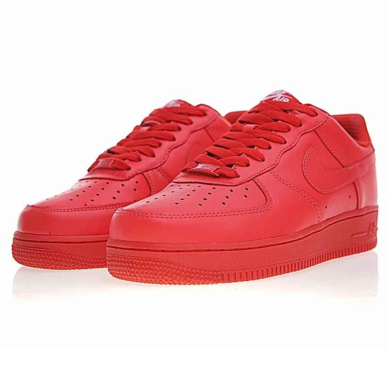 Женская обувь для скейтбординга NIKE AIR FORCE 1 AF1, красная, легкая, износостойкая, нескользящая, дышащая, AH6512 991
