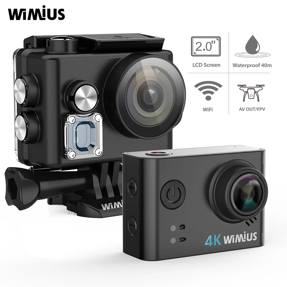 

WIMIUS SO32 4k Sport Helmet Action Cameras Sumergible Waterproof Action Video Camera HD Camaras deportivas de accion WIFI Cam
