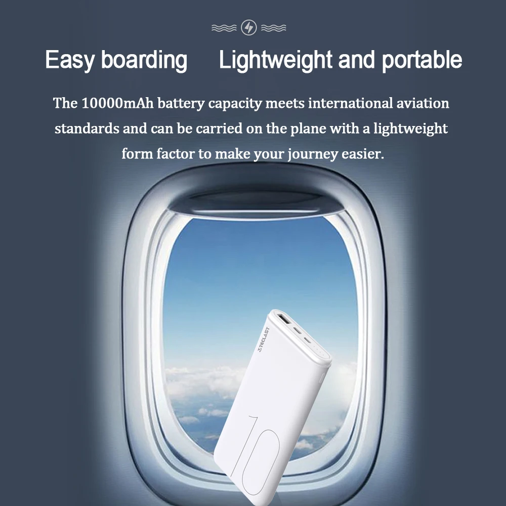 Teclast power Bank T100P 10000 мАч внешняя Мобильная батарея двойной USB 2.1A внешний аккумулятор