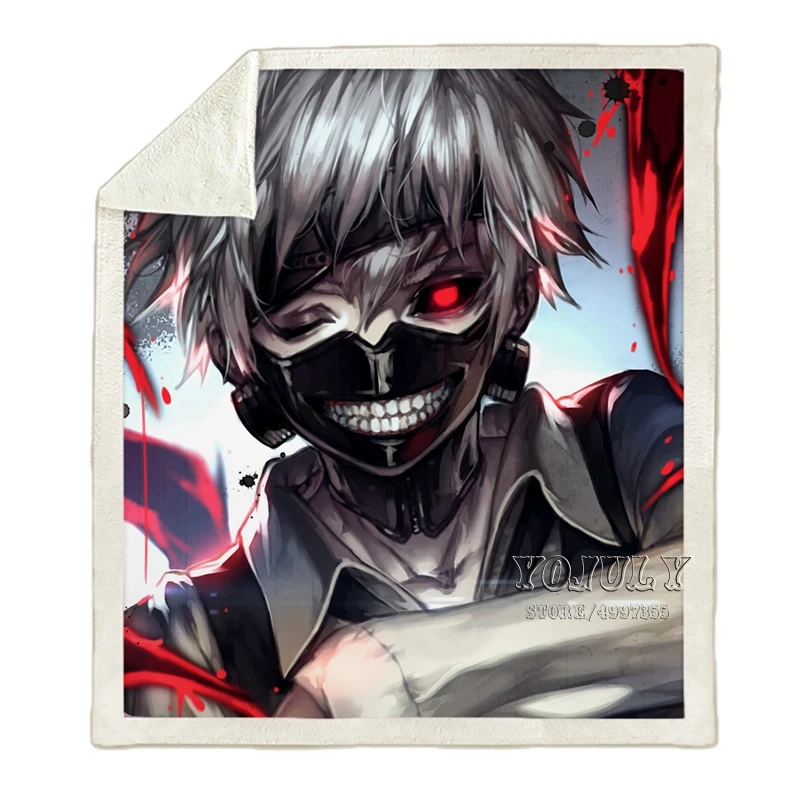 19 YOJULY одежда с надписью «Tokyo Ghoul Harajuku Пижама для детей и взрослых, Объёмный рисунок(3D-принт) одеяло диван Стёганое одеяло Дорожный Чехол постельного белья в стиле «хип-хоп» с рисунком из аниме фирменный магазин-аутлет K33 - Цвет: 19