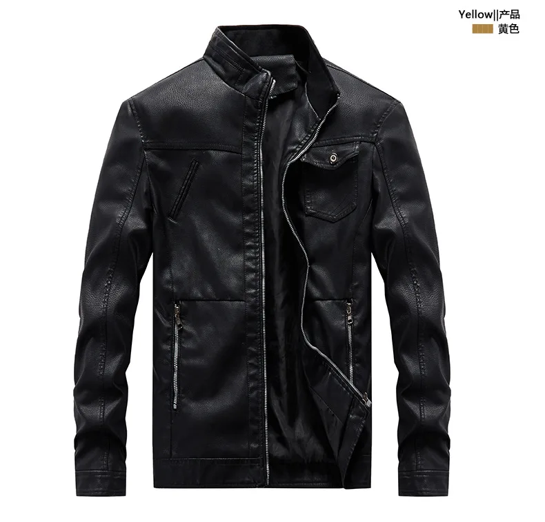 Новые мужские кожаные куртки на молнии, уличная Классическая ковбойская куртка для мотоцикла и велосипеда, мужские пальто размера плюс, брендовая одежда J005