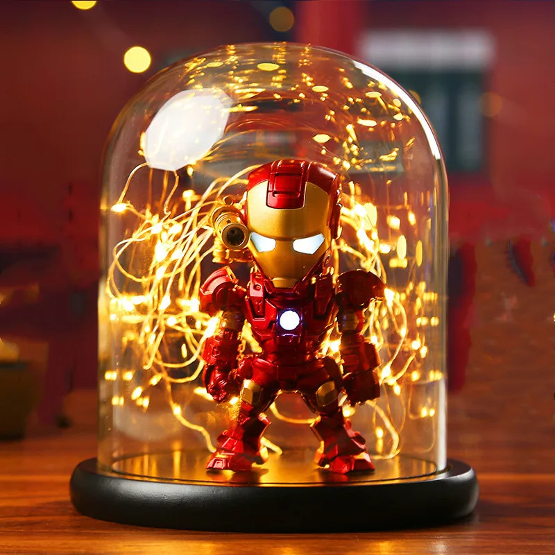 [Новинка] Мстители 4 герои Marvel фигурка железного человека модель экшн-фигурка освещение украшение комнаты игрушка для детей лучший подарок