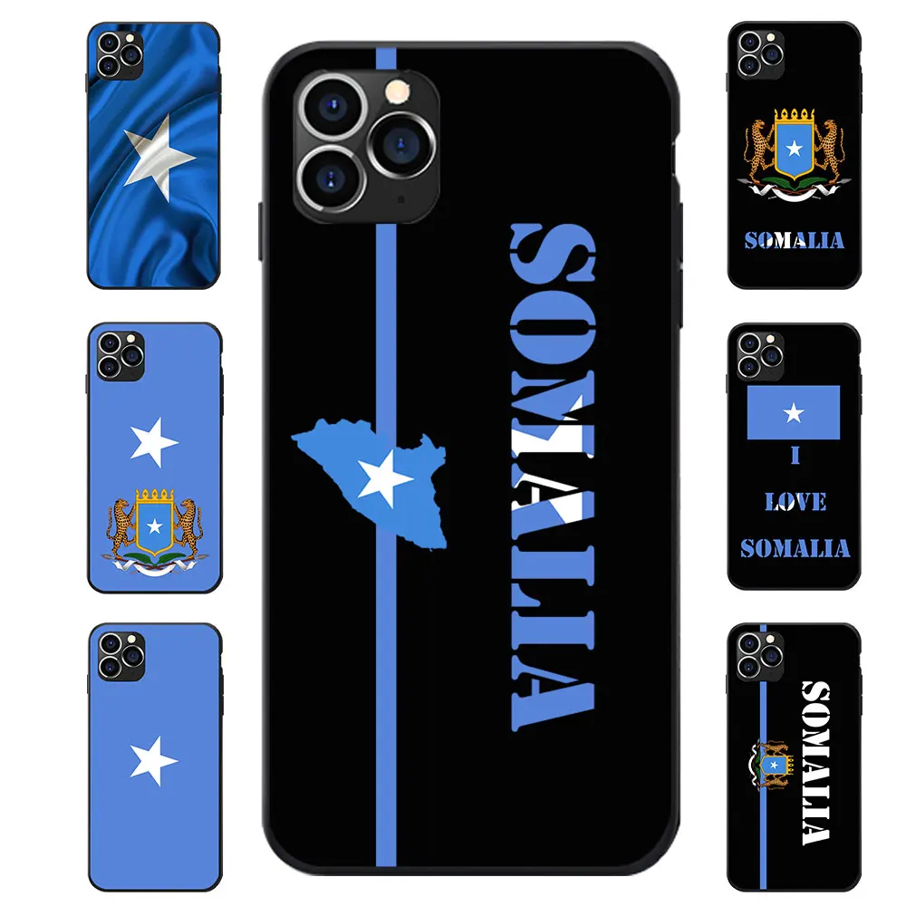 

Somali Somalia National Flag Coat Of Arms Theme Soft TPU Phone Cases For iPhone 6 7 8 S XR X Plus 11 Pro Max