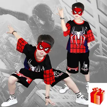 

Meanbear Children's Sets Valentines Outfit Kid Spiderman Baby Boy Valentines Day Outfit Kaiya Angel Hip Hop Sports Show Clothes