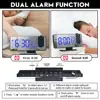 LED Digital Alarm Clock Table Electronic Desktop Clocks USB Wake Up FM Radio Time Projector Snooze Function 4