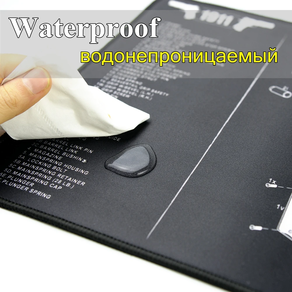 Водостойкий пистолет резиновый коврик для чистки Glock 1911 Beretta HK USP SIG P226 AR15 AK47 Remington с армирующими частями список коврик для верстака