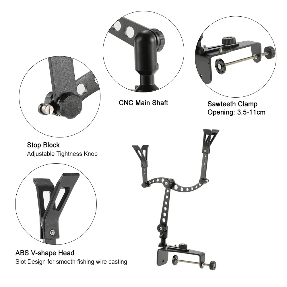 

Hot New Aluminum Alloy Triangular Fishing Rod Tripod Support Stand Rack for Fishing Rod Set Rod Fishing Rod Pole Stand