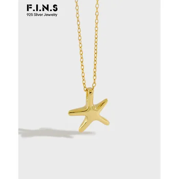 

F.I.N.S Korean S925 Sterling Silver Starfish Star Clavicle Chain Necklace Pendants for Women Fashion Fine Silver 925 Jewelry