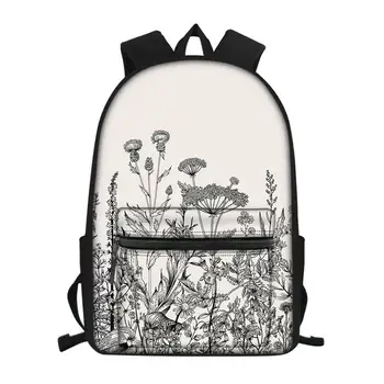 

The latest fashion customized plant flower print backpack youth school bag ladies men laptop backpack travel bag