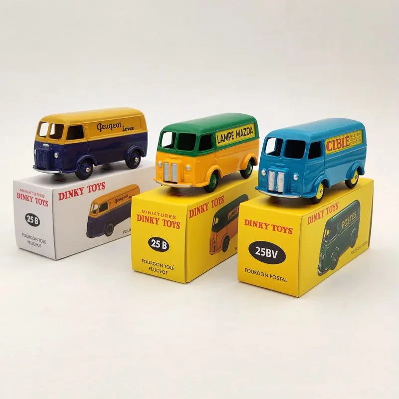 Лот из 3 1/43 Dinky игрушки 25B/25BV для Fourgon TOLE P ~ geot и почтовые литые модели авто |
