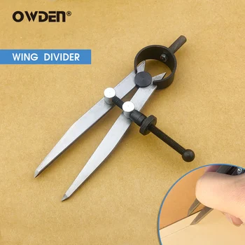 

OWDEN Leather Wing Divider Tool DIY Scratch Rotating Adjustable Edge Creaser